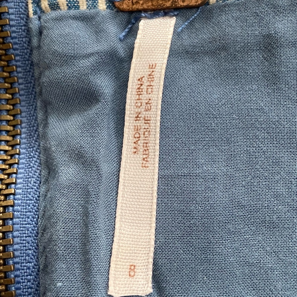 Free People skirt, Blue & White  size:8 - Picture 12 of 14